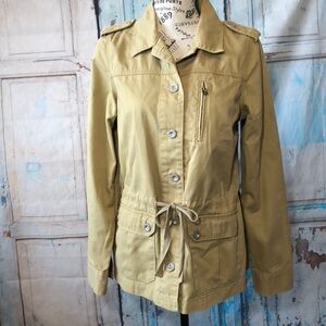 Levi’s Utility Jacket Drawstring Cotton Epaulettes Drawstring Waist Size Medium
